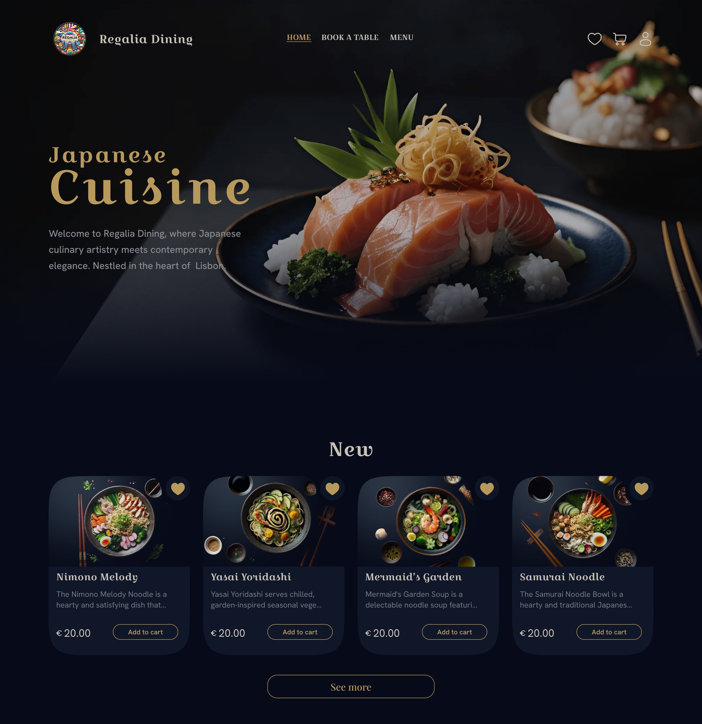 Regalia Dining mockup